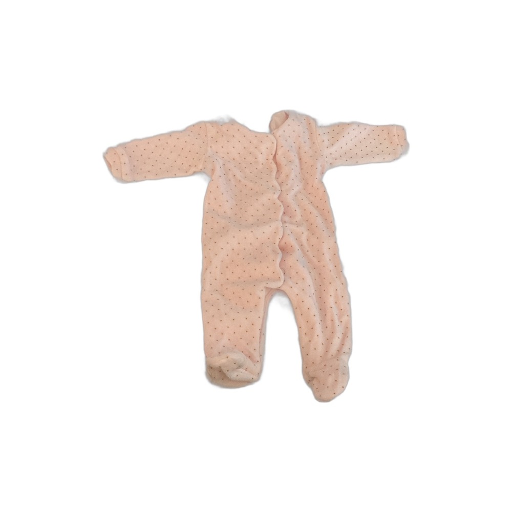 Jacadi velvet baby pink with gold dots onesie; worn once for a photoshoot!